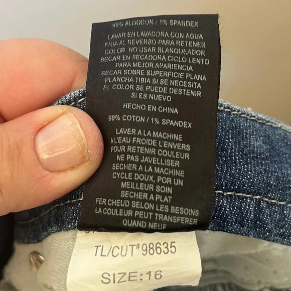 Kut From the Kloth Sz 16 Celine Slouchy Boyfriend Jeans Distressed Medium Wash - Picture 11 of 11